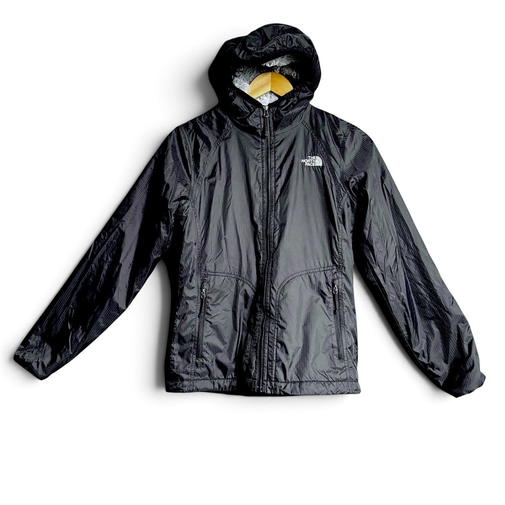 The North Face Black Hooded Windbreaker Jacket Small Ripstop Gorpcore Outdoor